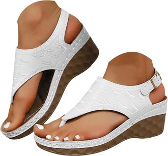 Generic Orthopedic Wedges for Women Platform Sandals Wedge Heels for Women Dressy Summer 2026 Walking Sandals Women Comfortable Slip on Beach Vacation Shoes A