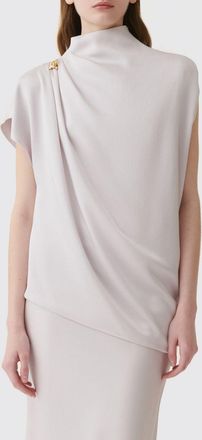 Fabiana Filippi Blusa drappeggiata con collo alto e orlo asimmetrico