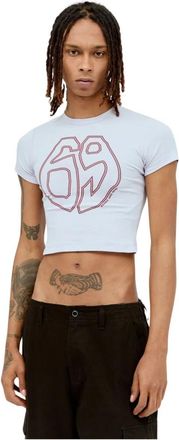 P.A.M. Katoenen Baby T-Shirt met Logo Print - Heren - T-shirts - Wit - S - Katoen - Tops