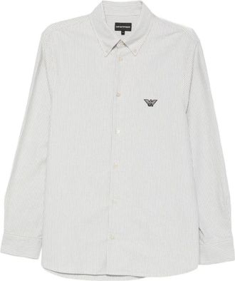 Emporio Armani Pinstripe Button-Down overhemd - Heren - Overhemden - Blauw - Maat: M Katoen