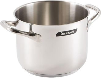None Barazzoni Chef Line Pentola, Acciaio inox 18/10, Diametro cm 24, Litri 8. Made in Italy