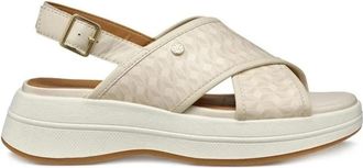 Geox Spherica Ecub Sandalen - Dames - Sleehakken - Beige - 40 EU - Schoenen