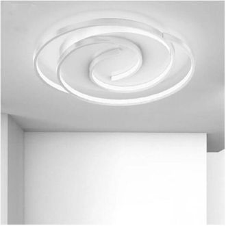 Trade Shop Plafoniera Led 45w Cerchio Spirale Vortice Bianco Lampadario Soffitto Luce 6500k 70609 - - Trade Shop Traesio