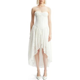 Bardot Felicidad Strapless Lace Dress in Orchid White at Nordstrom Rack, Size 10