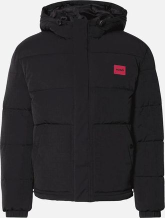 HUGO BOSS Mens Baro Hugo Logo Black Puffer Jacket - Size: 40/Regular
