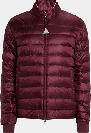 Moncler Mens Quilted Nylon Short Down Jacket