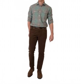 Sid Mashburn Slim Straight 5- Pocket Pant In Chocolate Corduroy