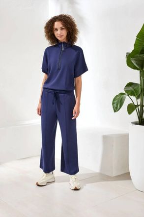 Tribal Techno Lux Pull-On Drawcord Pant In Jet Blue