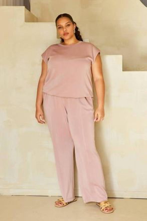 Skies Are Blue Clothing Soft Modal Muscle Top In Mauve