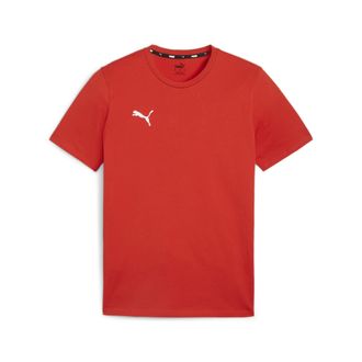 Puma Trainingsshirt PUMA TEAMGOAL CASUALS TEE, Herren, Gr. XXL, rot (puma rot, puma wei&szlig;), Jersey, Obermaterial: 100% Baumwolle, unifarben, regular fit nor