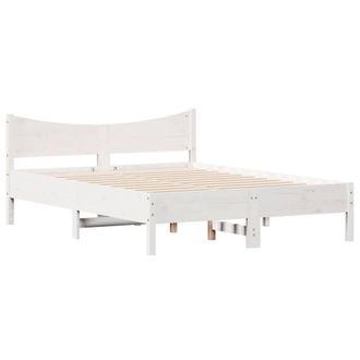 Berkfield Home Beautiful Bed Frame without Mattress White 140x200 cm Solid Wood Pine