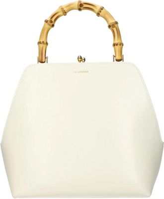 Jil Sander Bolso de mano con asa de bamb&uacute; - Bags - Mujer - Beige - ONE SIZE