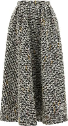 Alessandra Rich White Tweed skirt