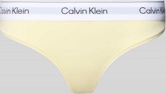 Calvin Klein Underwear String aus Baumwoll-Mix in Hellgelb, Gr&ouml;&szlig;e XS