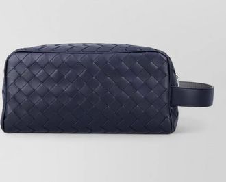 Bottega Veneta rectangular calfskin travel pouch top handle