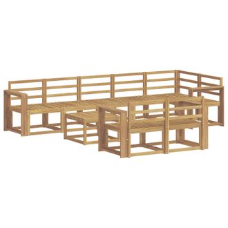 vidaXL Conjunto De Sof&aacute;s De Exterior 9 Pcs Blanco Vidaxl