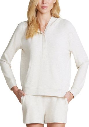 Barefoot Dreams Mc Brushed Fleece Henley Hoodie