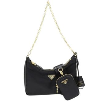 Prada Pre-owned Re-Edition 2005 Re-Nylon 2way Tas - Dames - Pre-owned - Zwart - Maat: ONE Size Nylon