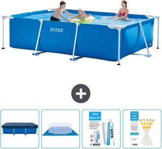 Intex Piscina Con Estructura Rectangular - 300x200x75 Cm - 7-piezas S22350