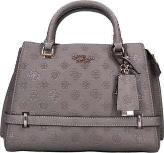 Guess Tassen, Dames, Grijs, ONE Size, Leer, Zarela Luxe Handtas