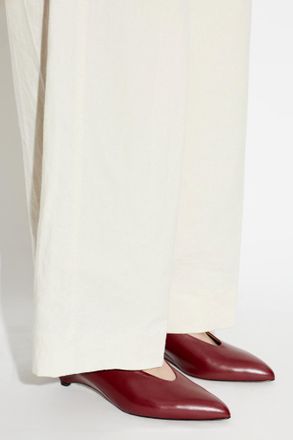Jil Sander Leather Wedge-heeled Shoes, Womens, Red