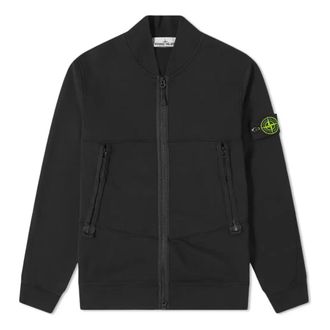 Stone Island Garment Dyed Bomber Jacket Black 741560351-V0029