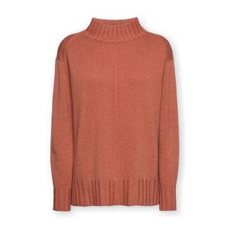 Elena Miro Trui met coltrui van pure wol - Dames - Coltruien - Roze - L - Wol - Truien & Vesten