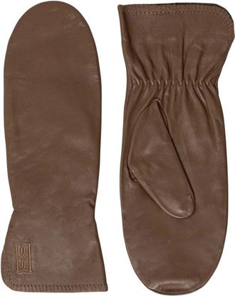 By Malene Birger Ginnyl Handschoenen - Dames - Handschoenen - Bruin - M - Leer - Accessoires