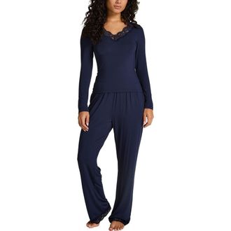 Hunkem&ouml;ller Pajama Set in Blue at Nordstrom, Size X-Small