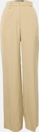 Jacquemus Beige Silk Blend High Rise Le Papier Trousers