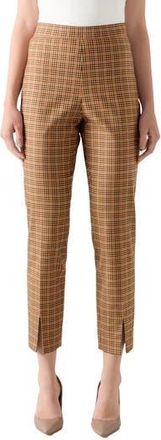 L.k. Bennett Amber Plaid Crop Pants in Brown at Nordstrom Rack, Size 4 Us / 8 Uk