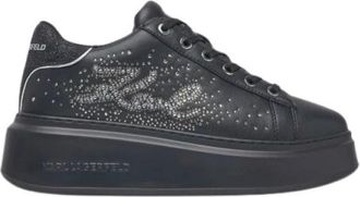 Karl Lagerfeld Schoenen, Dames, Zwart, 39 EU, Leer, Anakapri Sneakers
