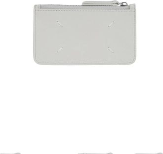 Maison Margiela Four Stitches Cardholder - Dames - Portefeuilles - Grijs - ONE Size - Leer - Accessoires