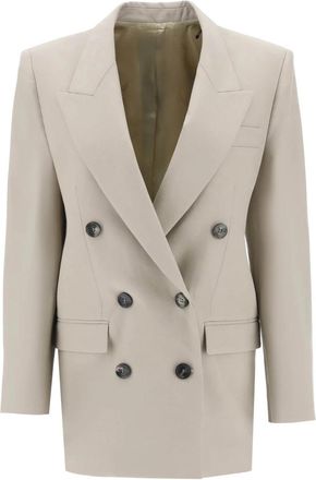 Isabel Marant Stijlvolle Blazer voor een Modieuze Look - Dames - Blazers - Grijs - 2XS - Wol - Jassen