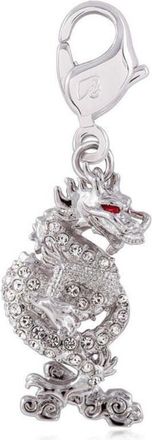 Swarovski Unisex Stainless Steel Silver-tone Dragon Charm