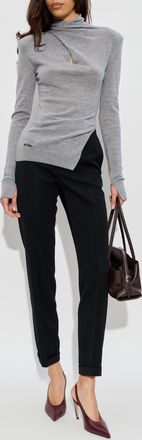 The Attico Leather Belt, Womens, Black