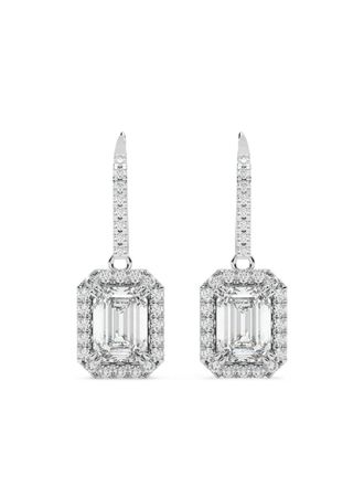 Tilla 14kt white gold dangling earrings - Silver