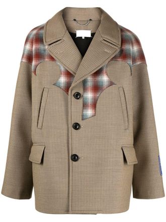 Maison Margiela Caban oversize a quadri x Pendleton D&eacute;cortiqu&eacute; - Toni neutri