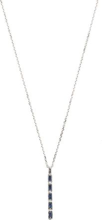Suzanne Kalan 18kt white gold sapphire necklace - men - 18kt White Gold - One Size - Silver