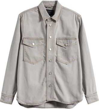 AllSaints Albin Denim Button-Up Shirt in Washed Grey at Nordstrom, Size Xx-Large
