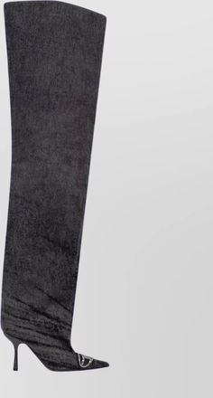 Diesel denim over-the-knee stiletto boots