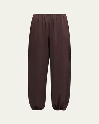 Vince Mid-Rise Pliss&eacute; Satin Bubble Pants