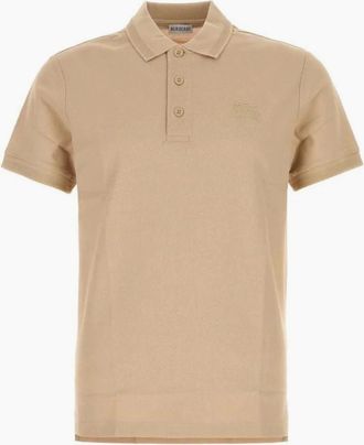 Burberry Mens Burberry Eddie EKD Soft Fawn Polo Shirt - Tan - Size: 40