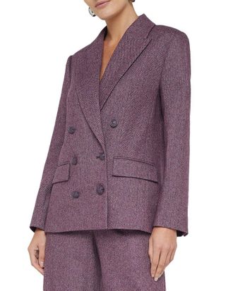 L'agence Colin Double Breasted Wool Blazer
