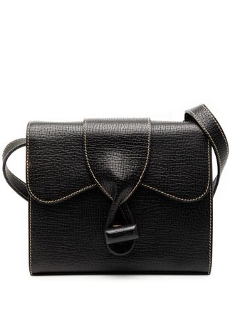 Loewe 2000-2025 Leather Toggle Flap crossbody bag - Black