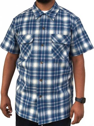 Pendleton Short Sleeve Spring Boardshirt In Blue White Plaid