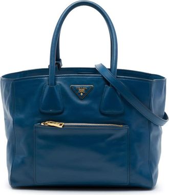 Prada Pre-owned Prada Soft Calf Front Pocket Shopping Tote Ladies MZ62AJ5XRYYGGOUP