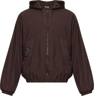 Umbro Ge&iuml;soleerd jack met capuchon - Heren - Windbreakers - Bruin - M - Leer - Fitness