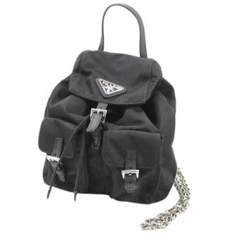 Prada Pre-owned Backpacks, female, Black, Size: ONE SIZE Pre-owned Vintage Backpack