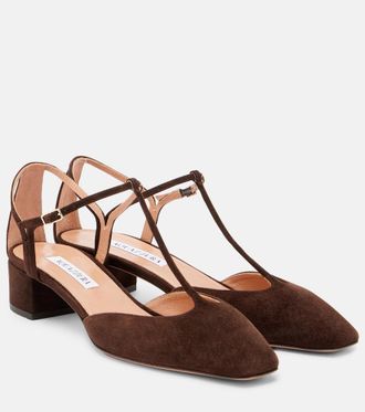 Aquazzura Sorbonne 35 suede pumps
